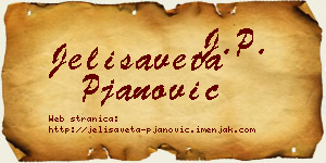 Jelisaveta Pjanović vizit kartica
